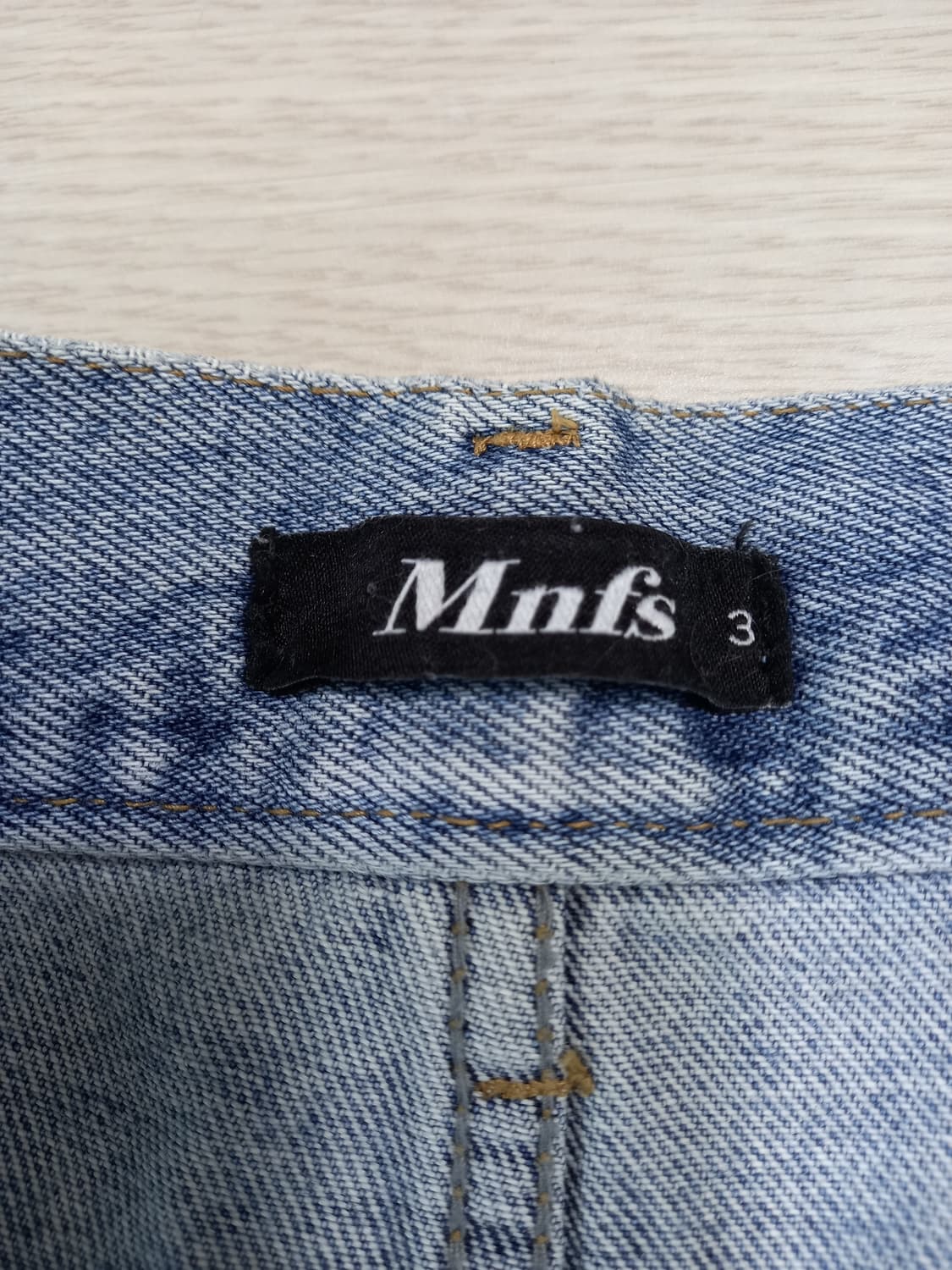 34 Mnfs 미뇽네프 Kor 워싱 일자진 연청 34-582 상품이미지7