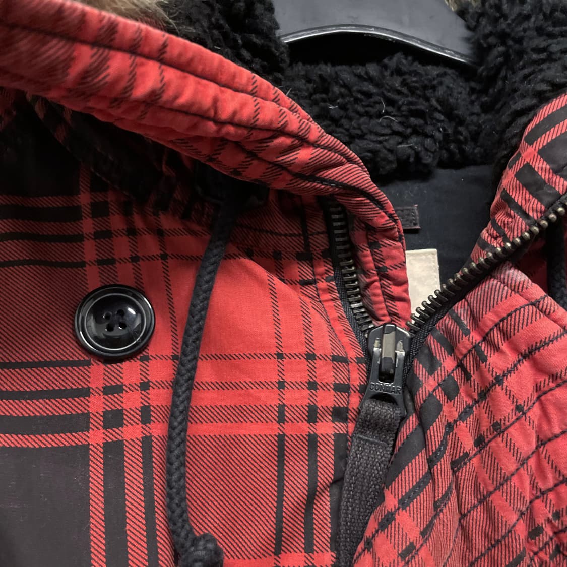 폴로 데님 앤 서플라이 N3B 체크 퍼 후드 야상 자켓 밀리터리 파카 상품이미지5