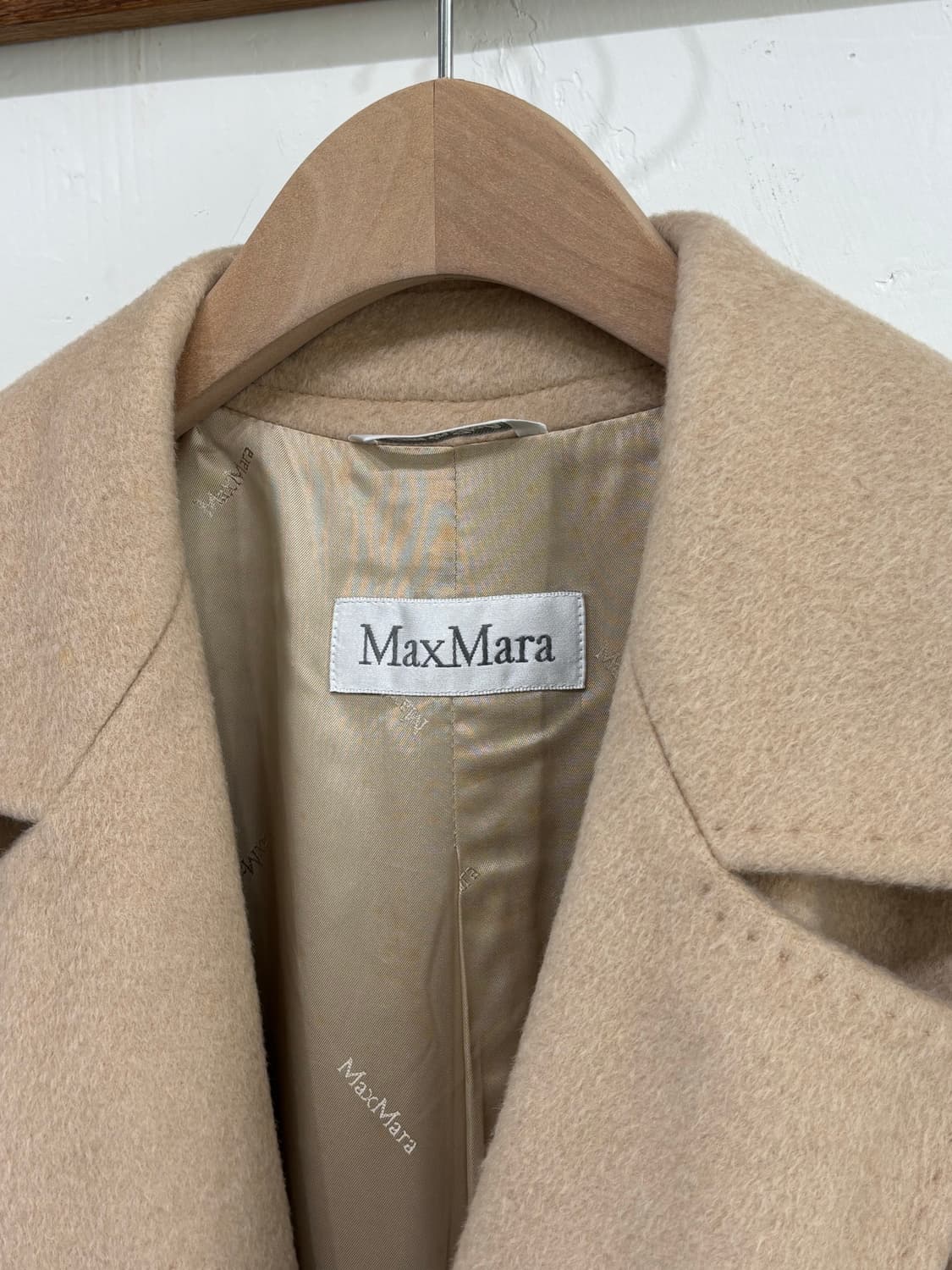MaxMara 막스마라 아이보리 울 롱 코트 상품이미지7