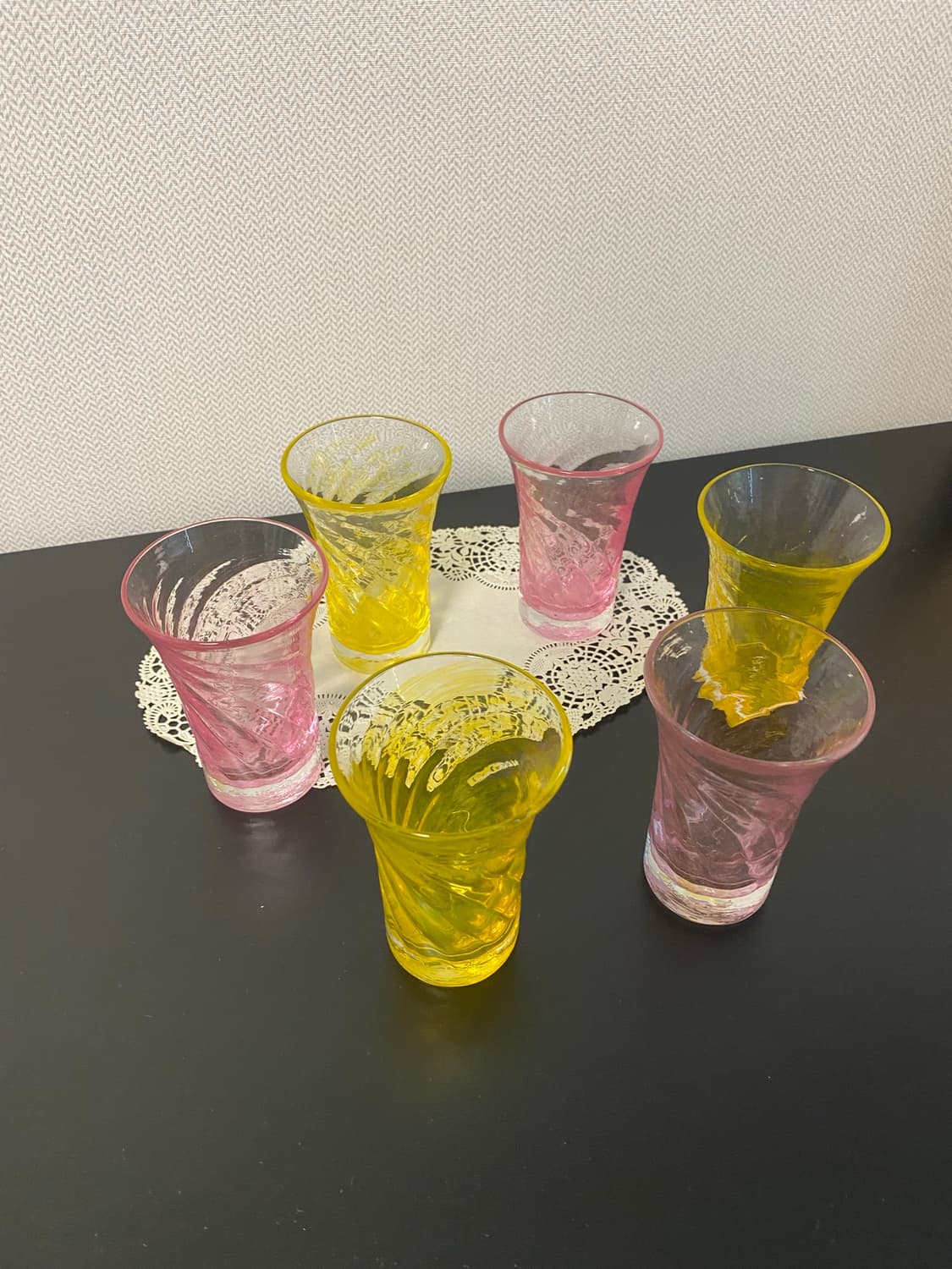 일본 수입 빈티지 컬러 유리컵 6P 세트 (전용 박스 포함) 상품이미지1
