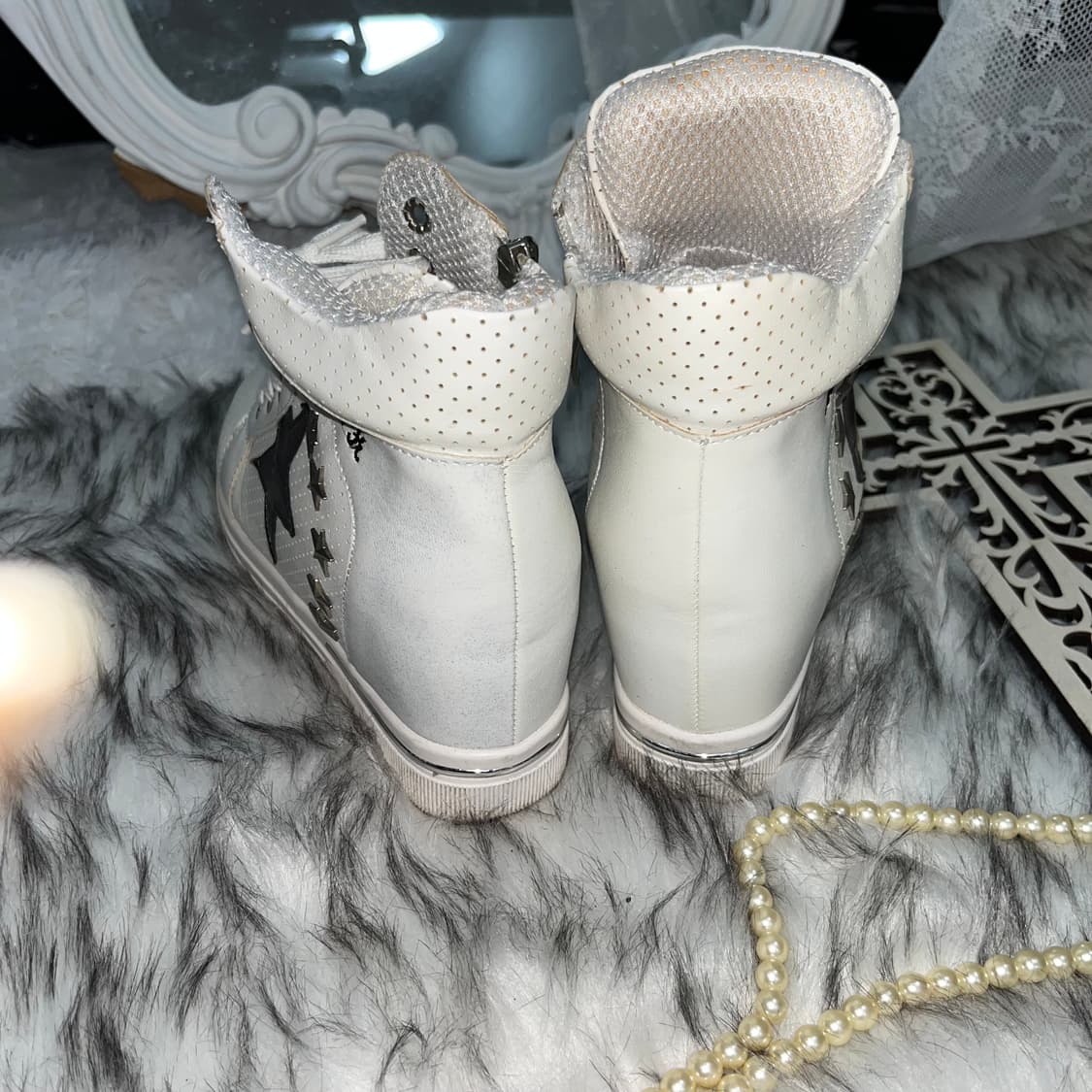 빈티지 별 스터드 웨지힐 스니커즈 상품이미지6