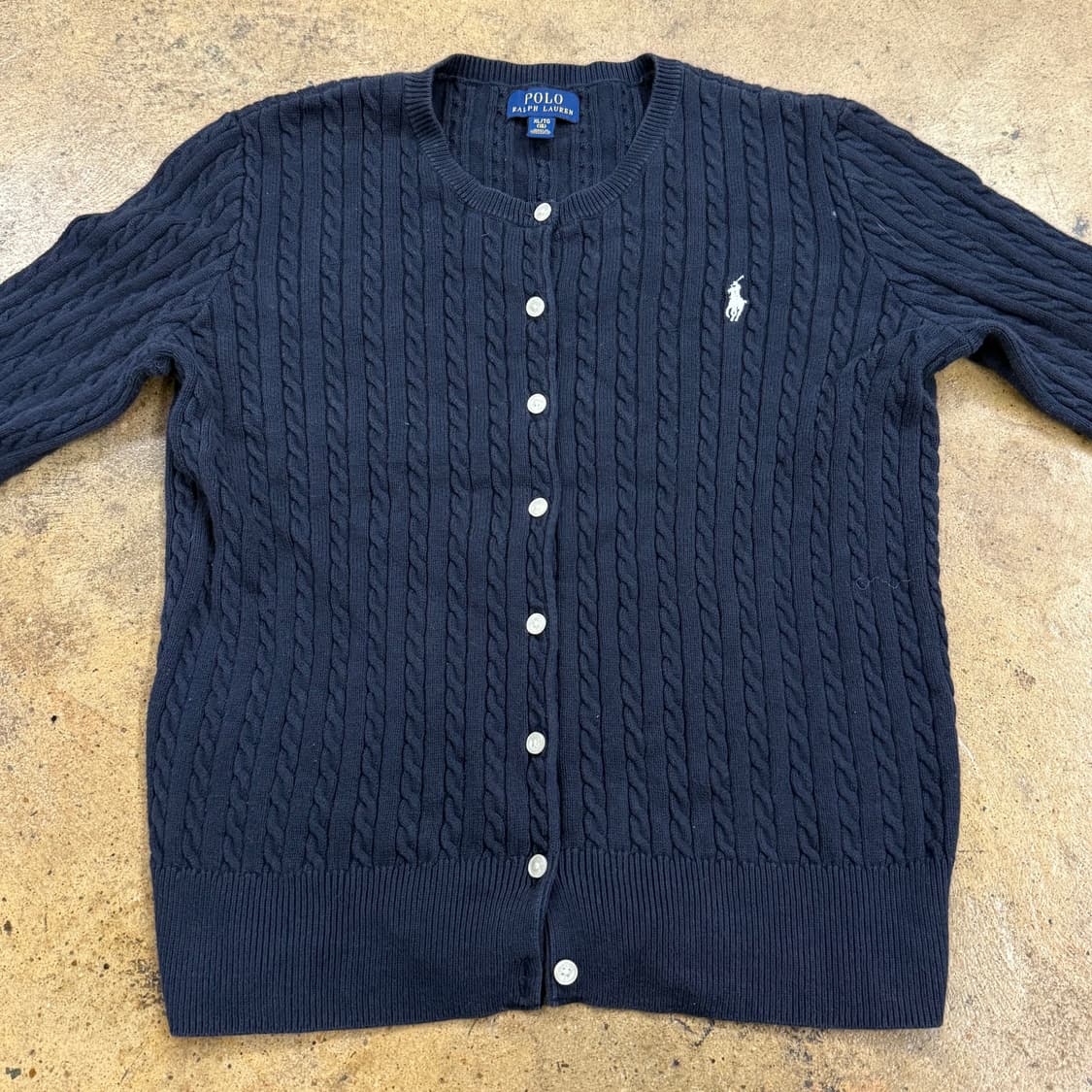 폴로 랄프로렌 네이비 꽈배기 니트 가디건  상품이미지3