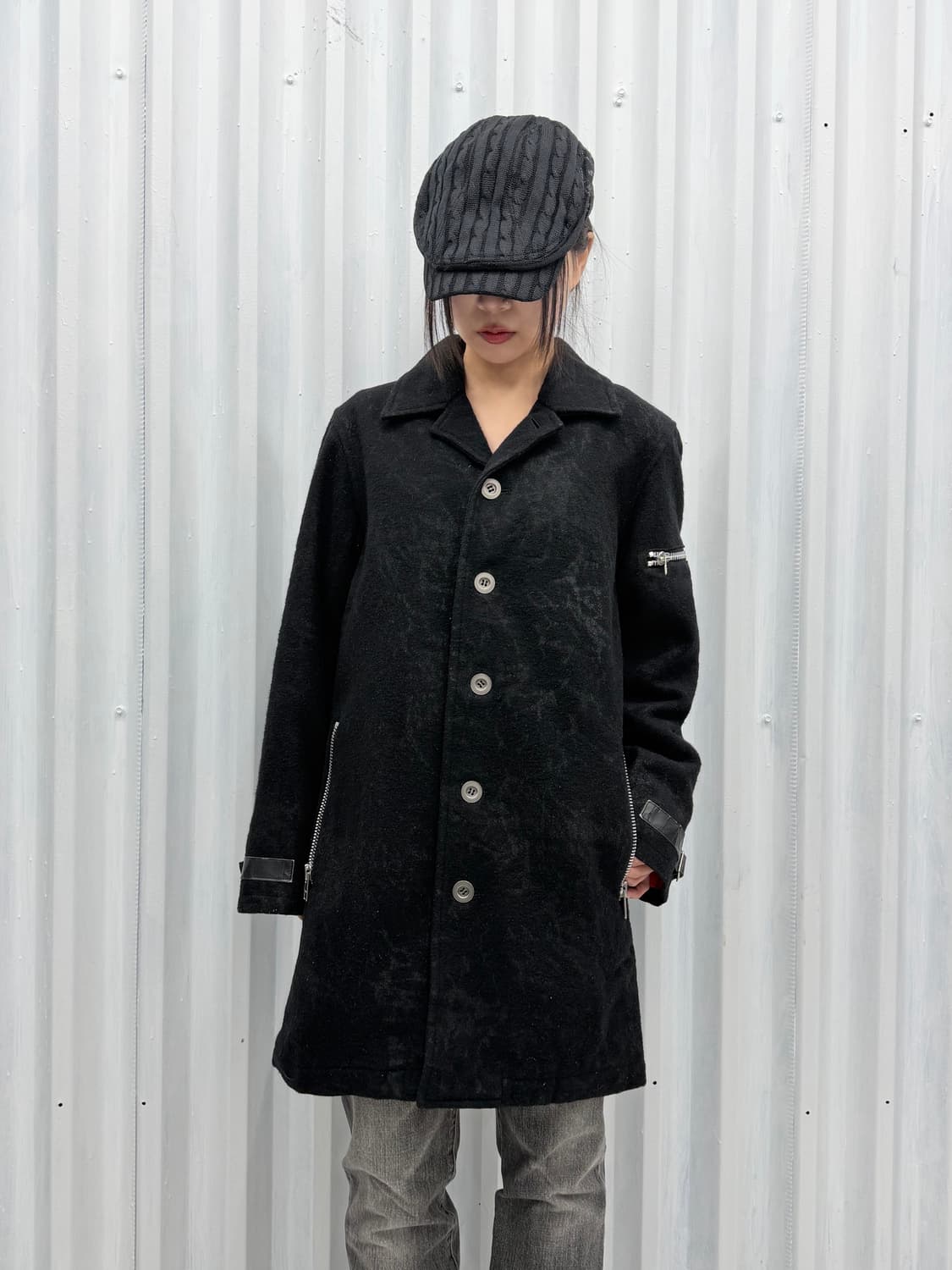 No future crack half coat 상품이미지1