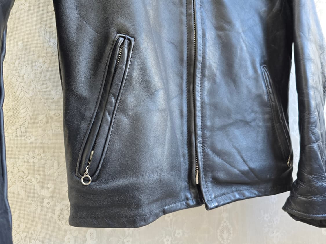 schott 쇼트 싱글 라이더 가죽자켓 (made in usa) 상품이미지4