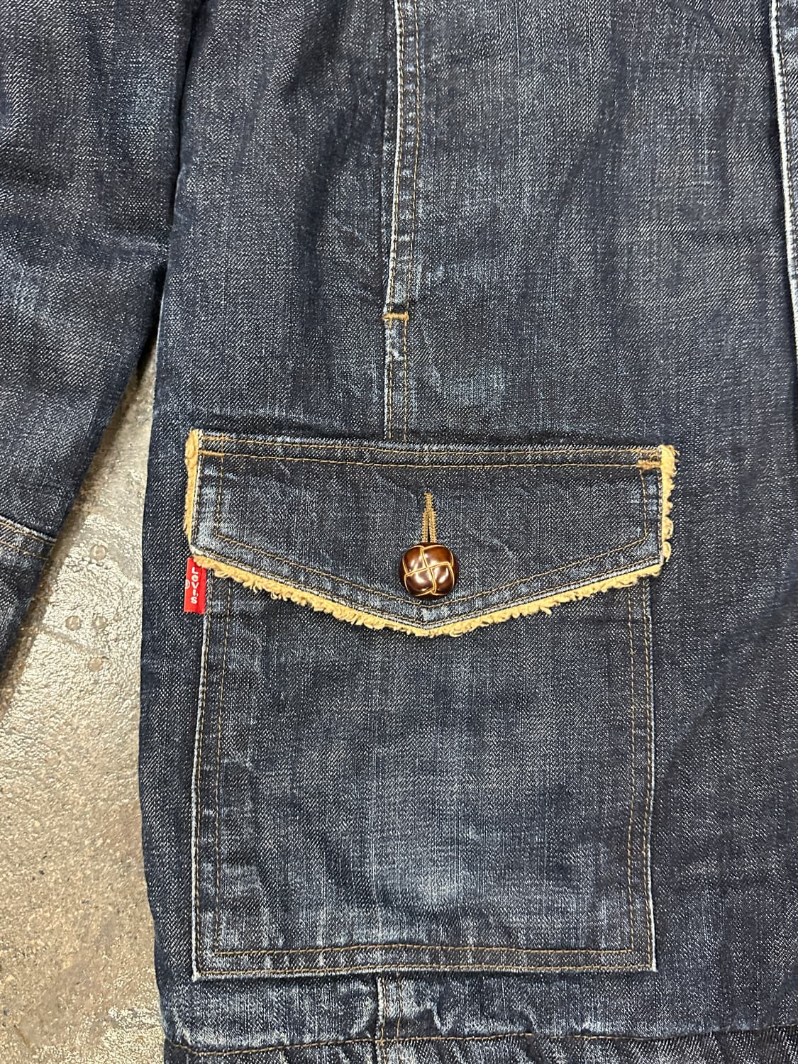 리바이스 70534 데님 쉐르파 자켓 L 상품이미지3