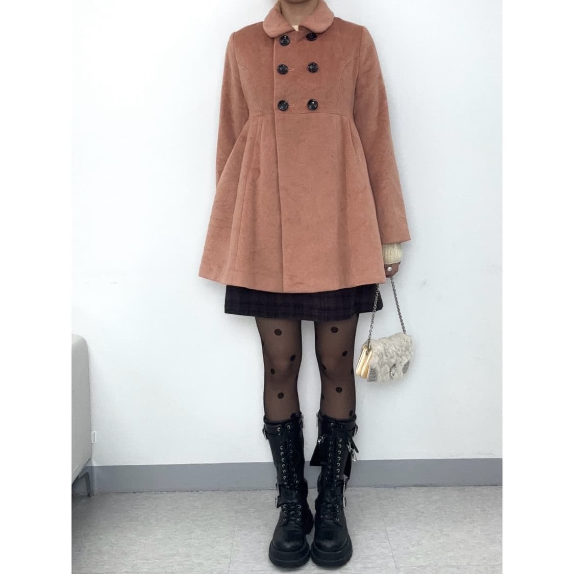 빈티지 라떼갸루 코트 원피스 상품이미지1