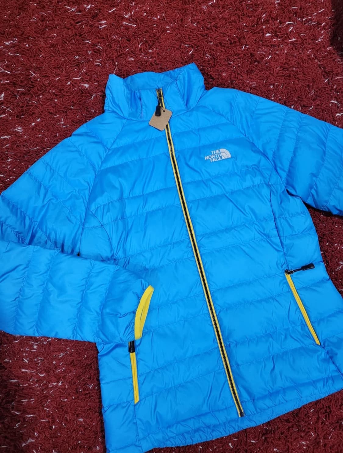 노스페이스 블루 후드 패딩 점퍼 상품이미지1