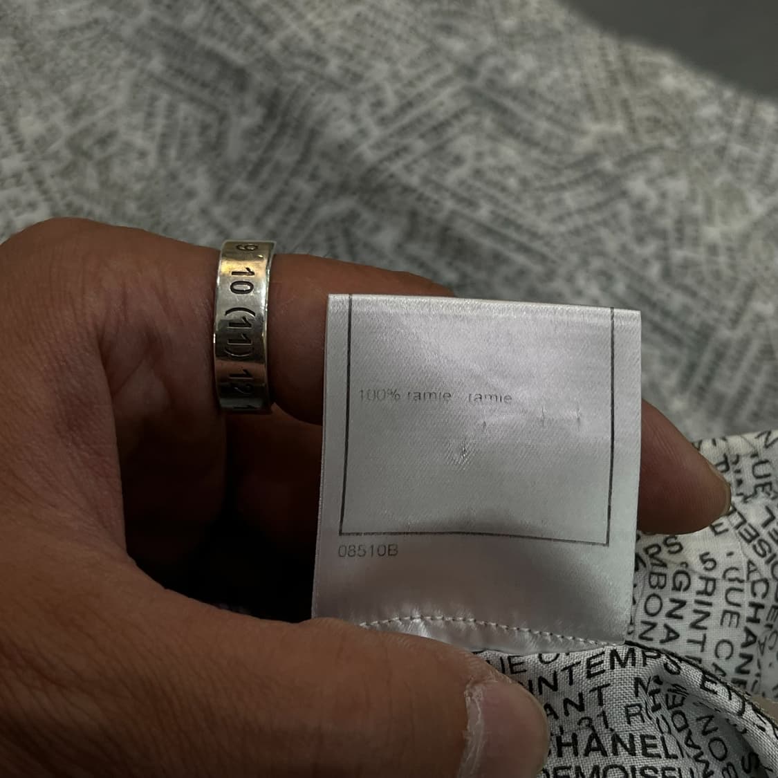  샤넬 레터링 하프 슬리브셔츠 +명품감정서 y12678 상품이미지8