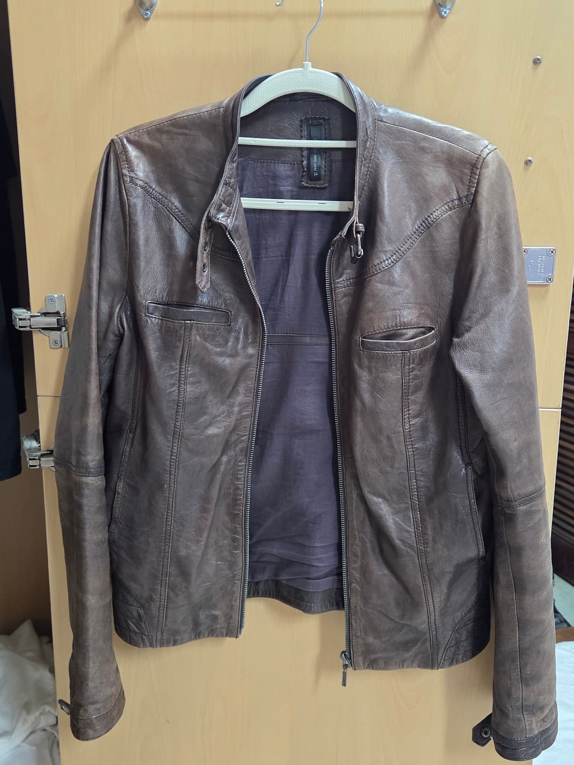 nafnaf 빈티지 램스킨 레더자켓 34사이즈 상품이미지5