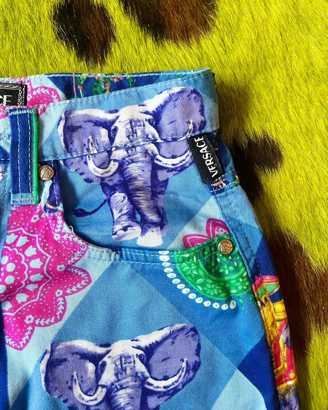 90s VERSACE Indian Elephant Pants 상품이미지4