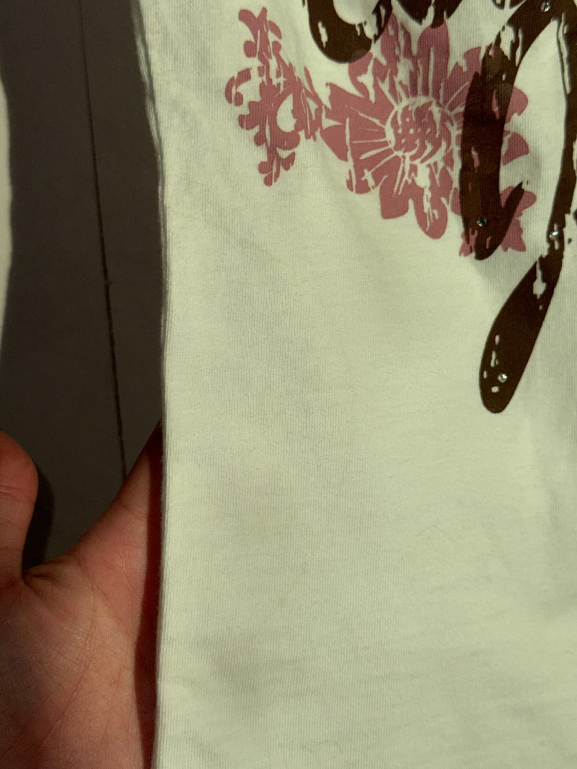 Pink brown lettering halter layer half t 상품이미지5