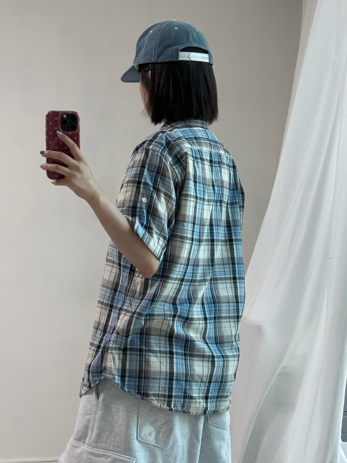 빈폴 패치 체크 반팔셔츠 상품이미지3