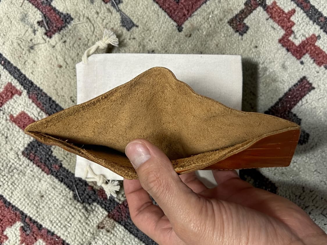 빈티지 에이징 크리즈 소가죽 슬림 반지갑  상품이미지6