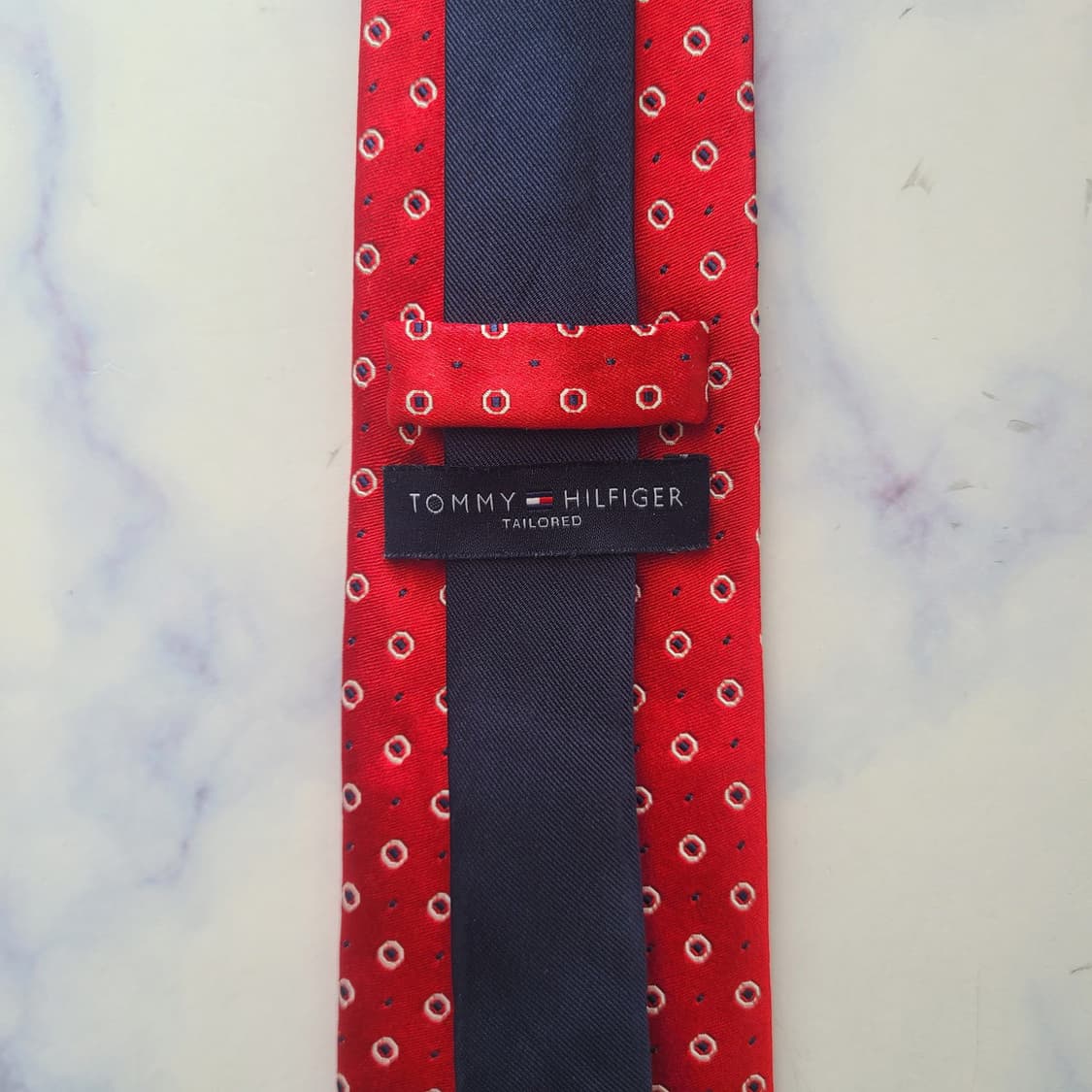 타미힐피거 실크 레드 패턴 넥타이 7.8cm S~A+등급 G2
 상품이미지8