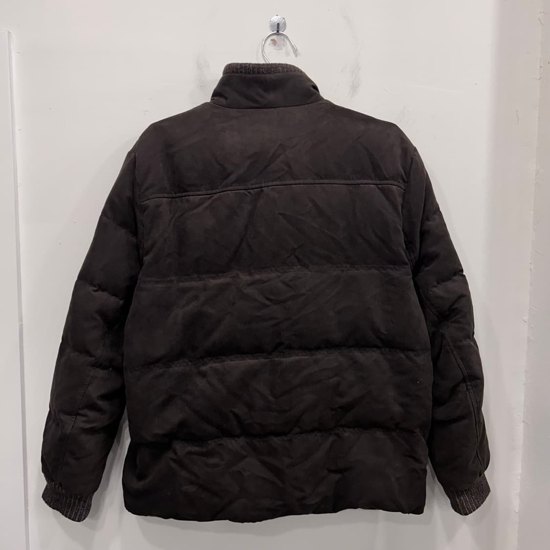 올젠 구스다운 푸퍼 하이넥 스웨이드 패딩 자켓 상품이미지5