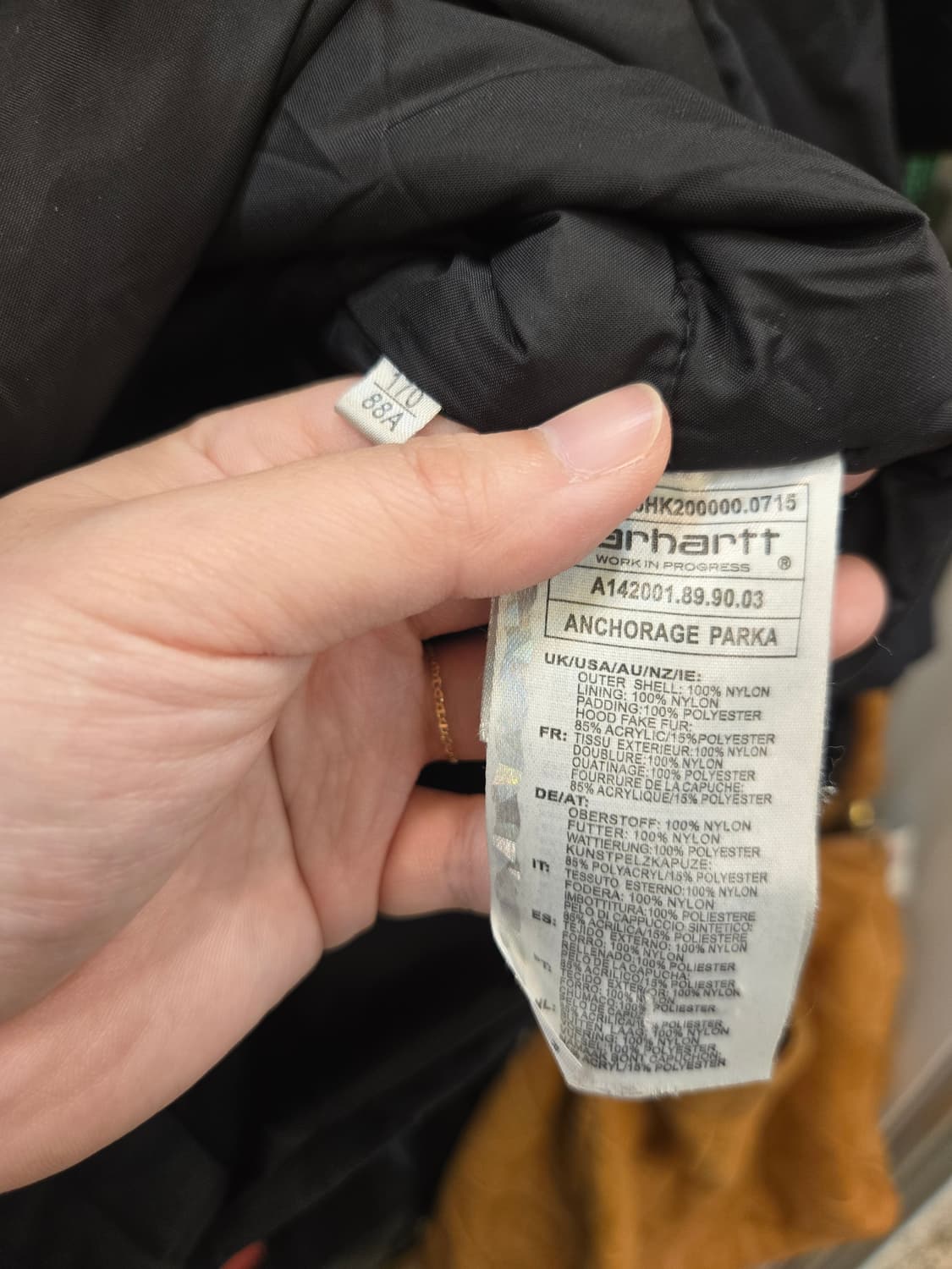 칼하트 후드 패딩 점퍼 S사이즈! (앵커리지 파카) 상품이미지7