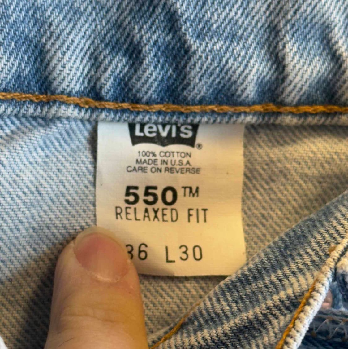 90s 리바이스 550 데님팬츠 W36 L30 상품이미지6