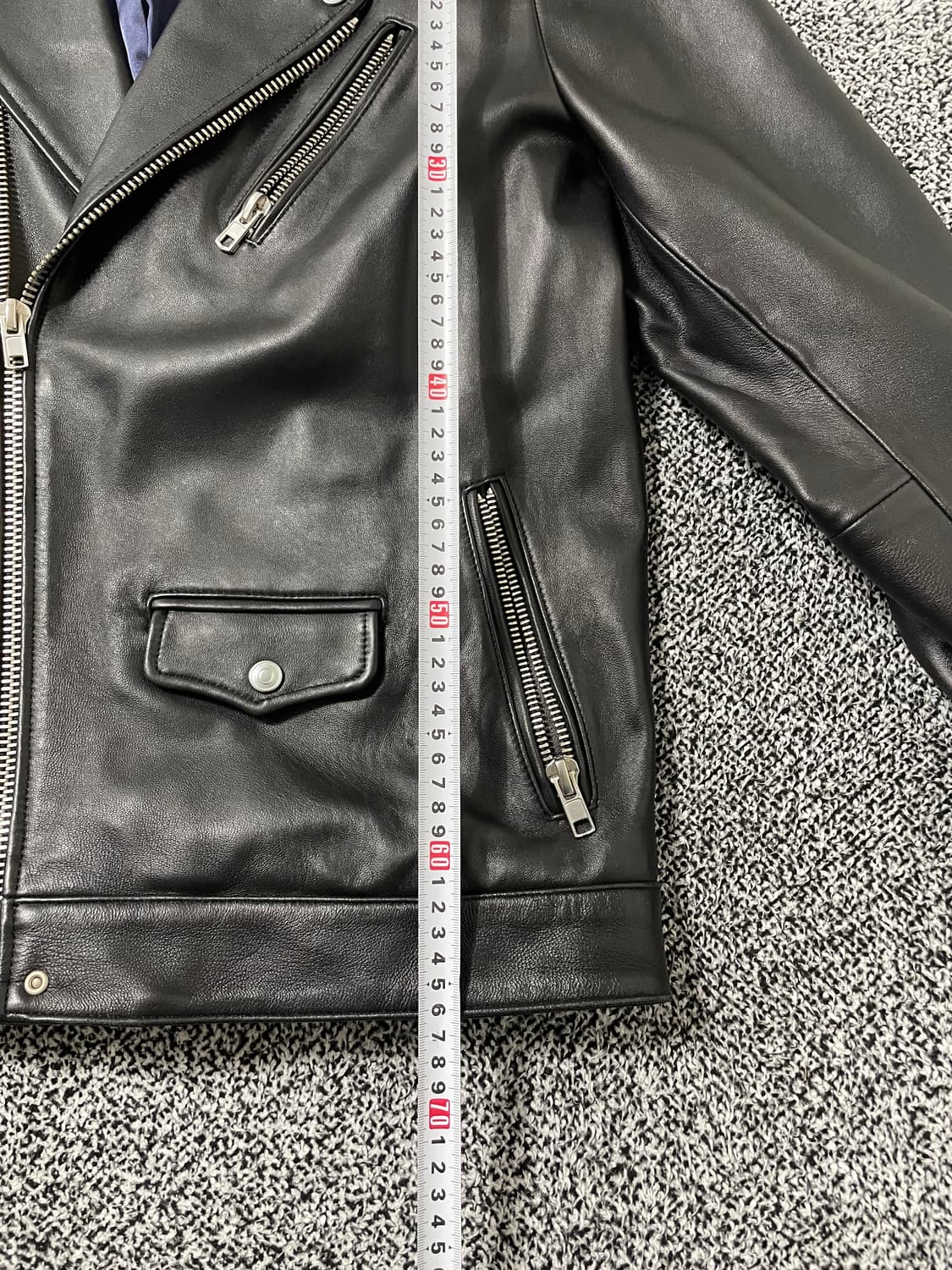 빈티지9. 마하그리드 스트릿 양가죽 리얼레더 라이더 가죽자켓 블랙 상품이미지7