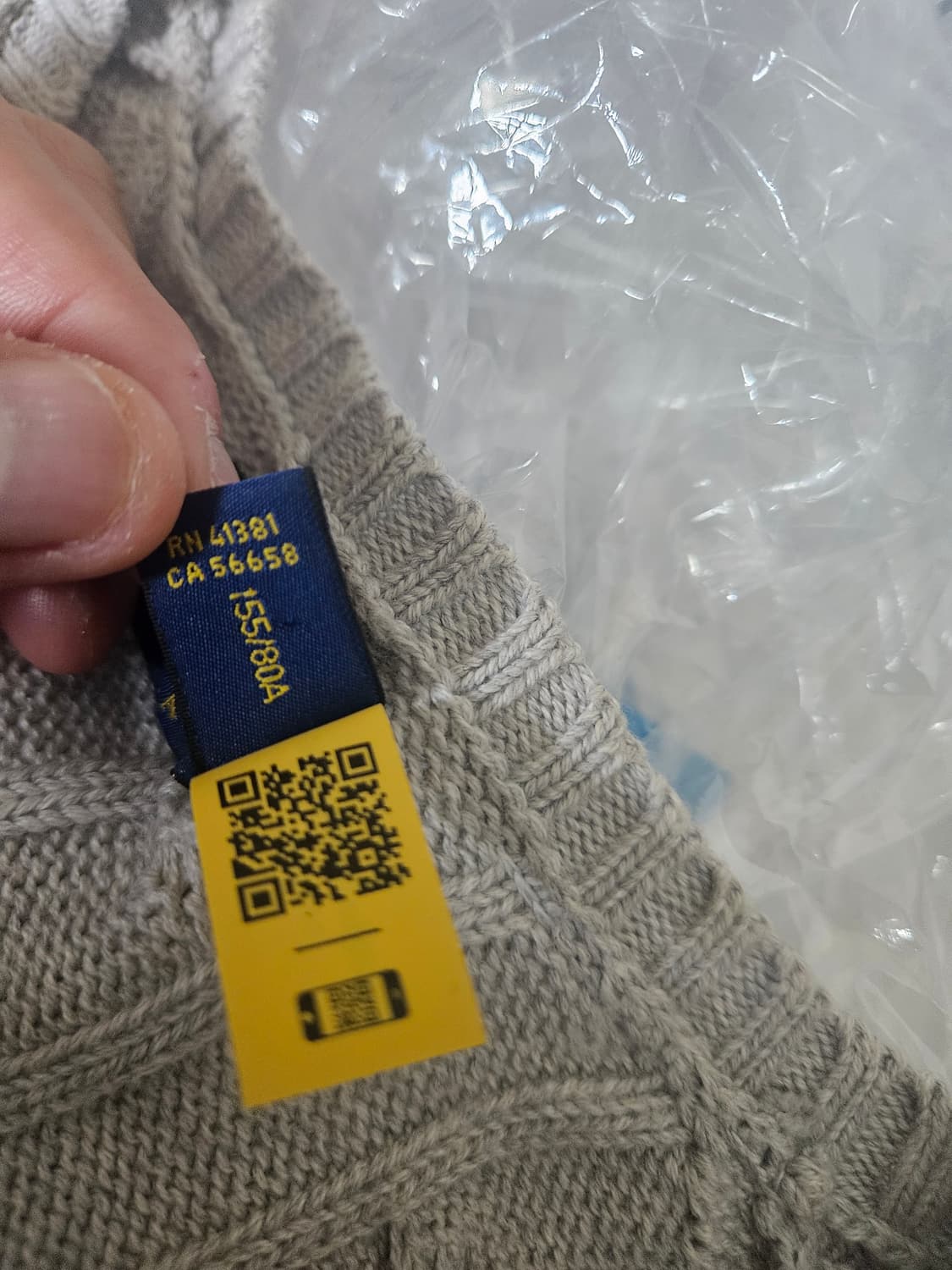 폴로 여성 브이넥 꽈배기 니트 XS 상품이미지7