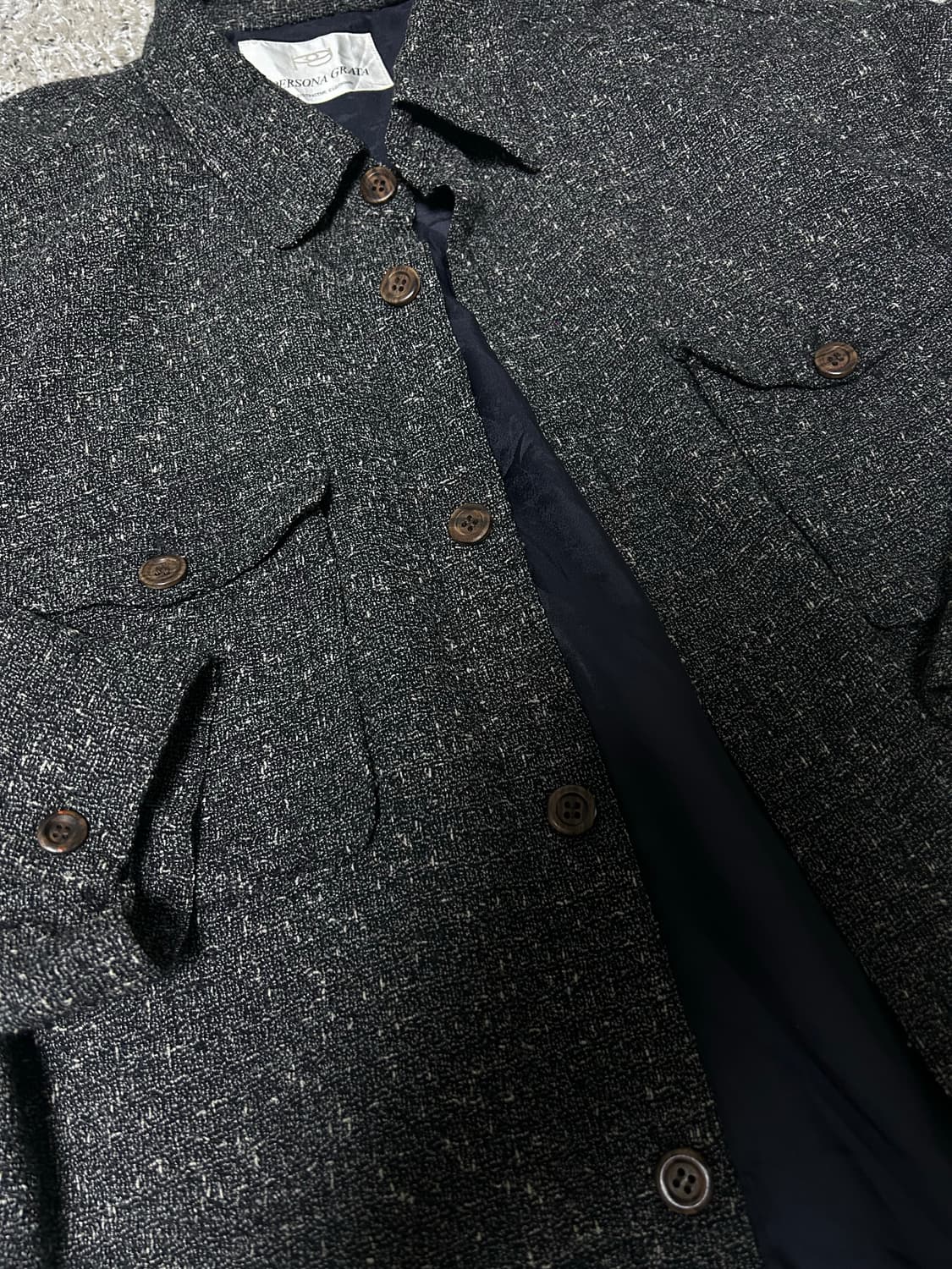 일본판 모직 누빔 셔츠 105~110 상품이미지2