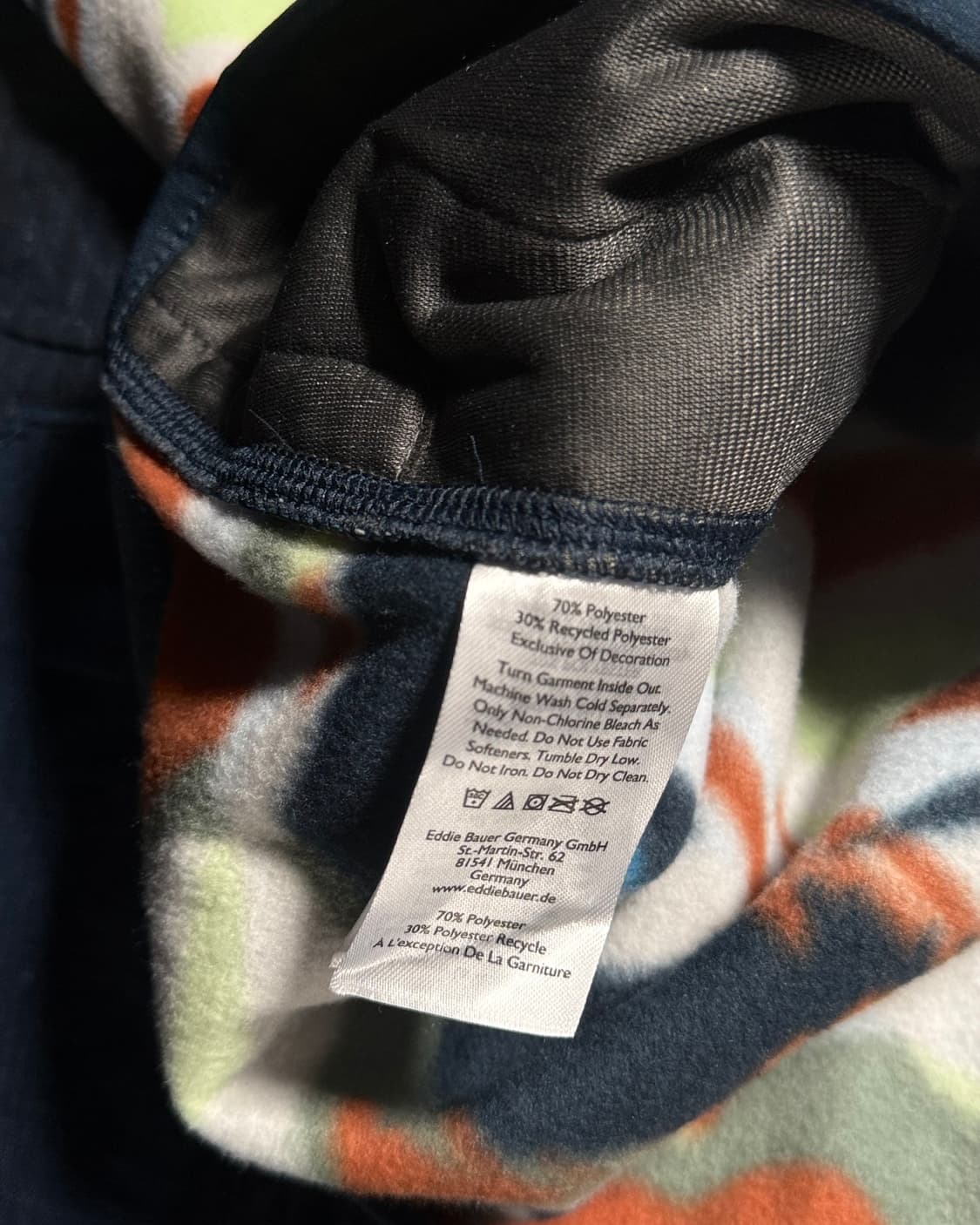 90-00‘s 에디바우어 마운틴 프린트 플리스 스냅-T 풀오버 L 상품이미지6