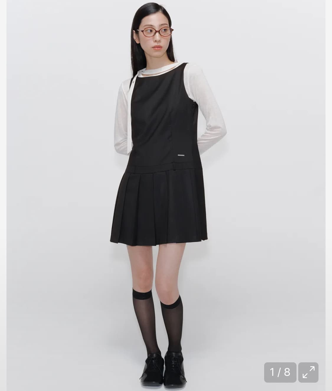 미세키서울 플리츠 원피스 블랙 pleats 상품이미지1