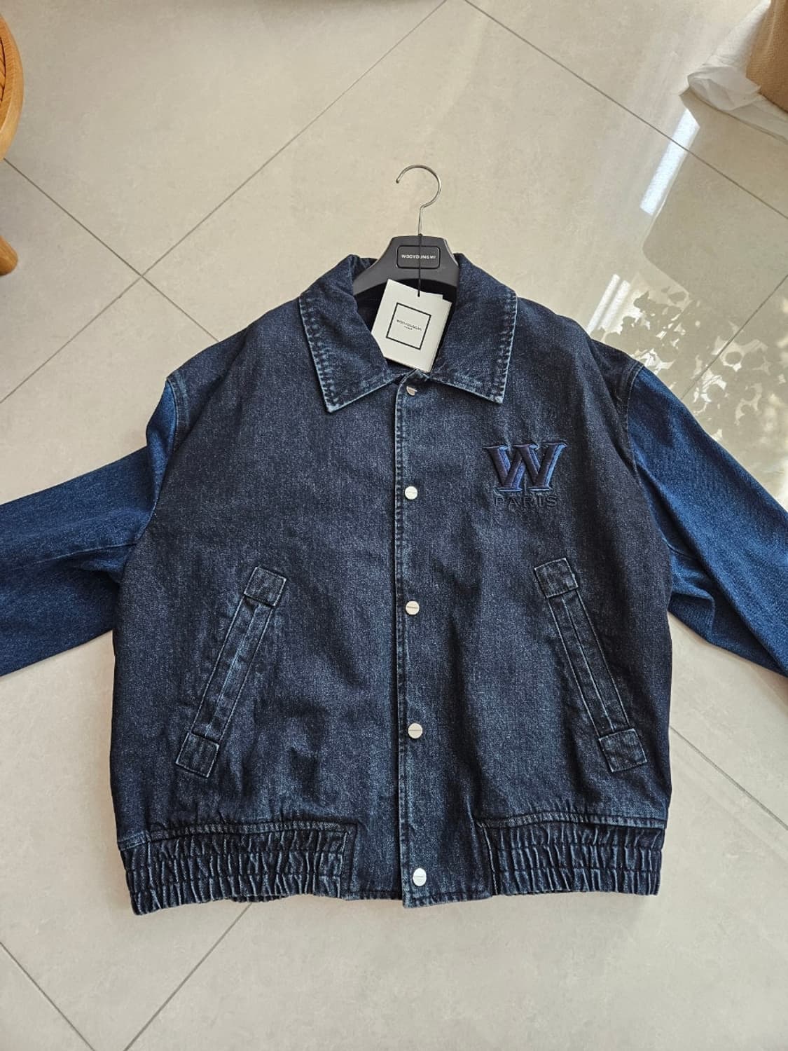 우영미 데님 바시티 판매 상품이미지2