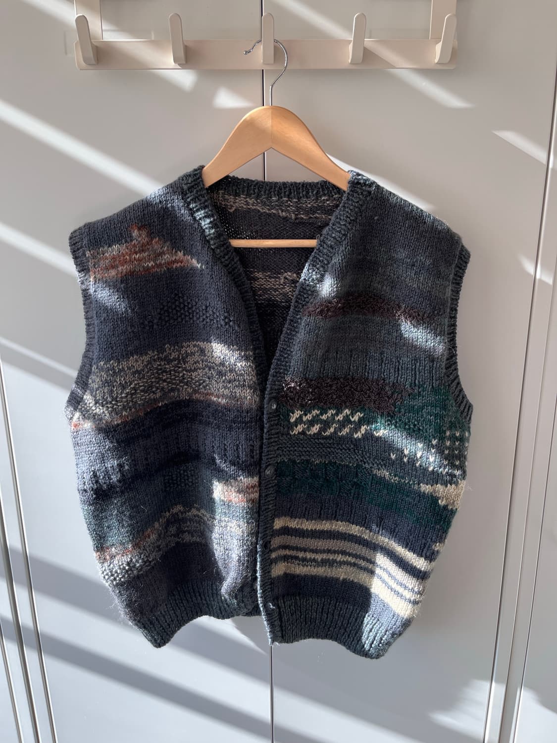 Vintage 핸드메이드 패턴 니트 조끼  상품이미지8