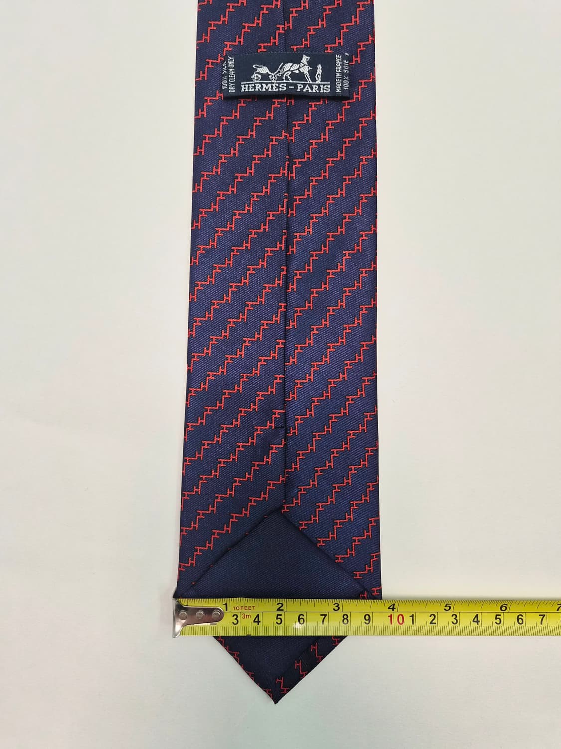 에르메스 실크 네이비 넥타이 (새상품급) 상품이미지6