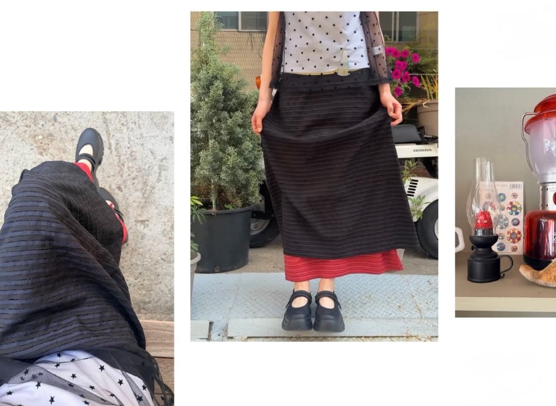무음 Ylang Reversible Skirt (Black) 상품이미지4