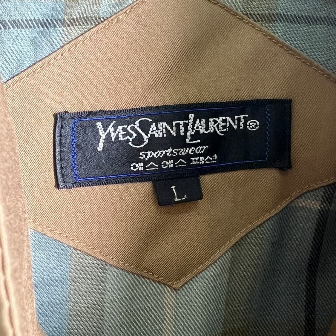 YSL 입생로랑 빈티지 블루종 자켓 L 상품이미지3