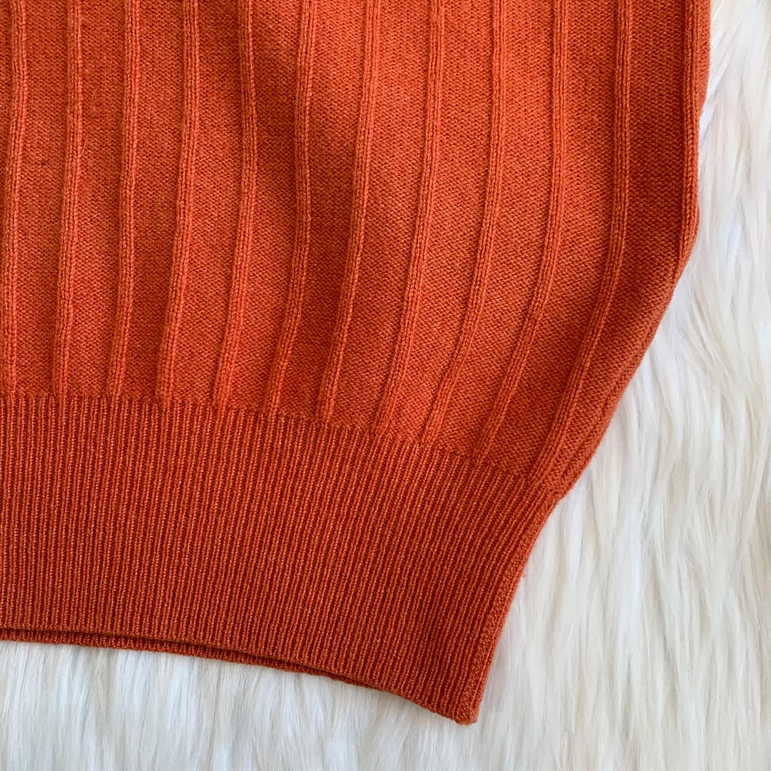 일본 빈티지 캐시미어 100 골지 브이넥 니트 1813 상품이미지6