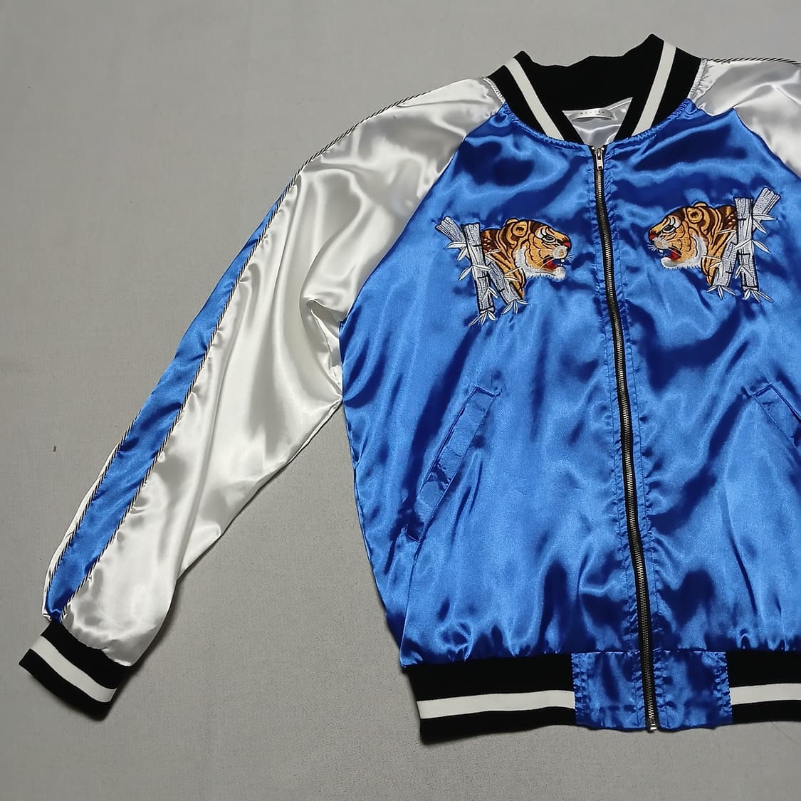 호랑이 타이거 스카잔 파랑 블루 자켓 춘추 가을 바람막이 상품이미지3