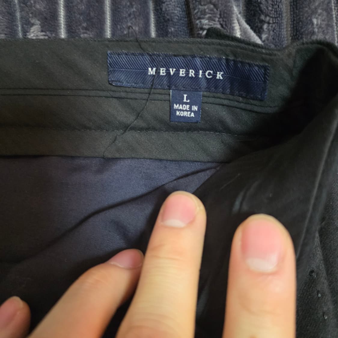 메버릭 투턱 울 트라우저 블랙 L(34) 상품이미지4