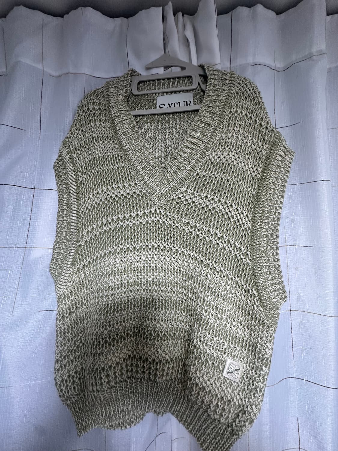 세터_네츄럴 메시드 베스트_그린 M 상품이미지1