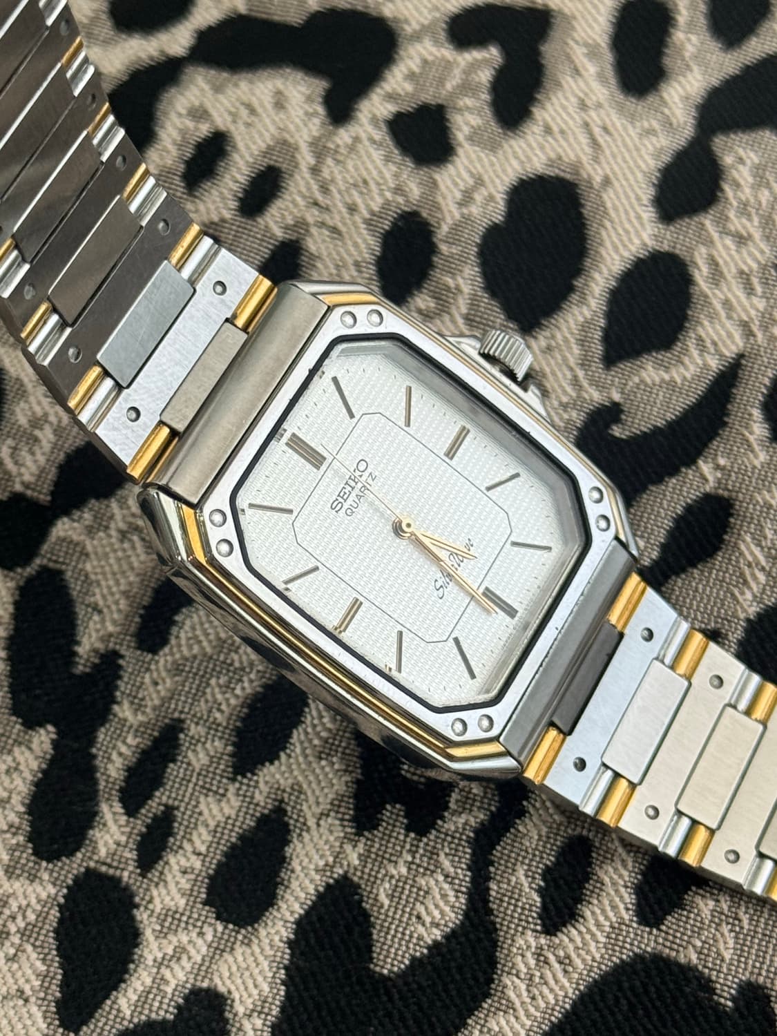 80s 빈티지 세이코 실버웨이브 탱크 쿼츠 상품이미지4