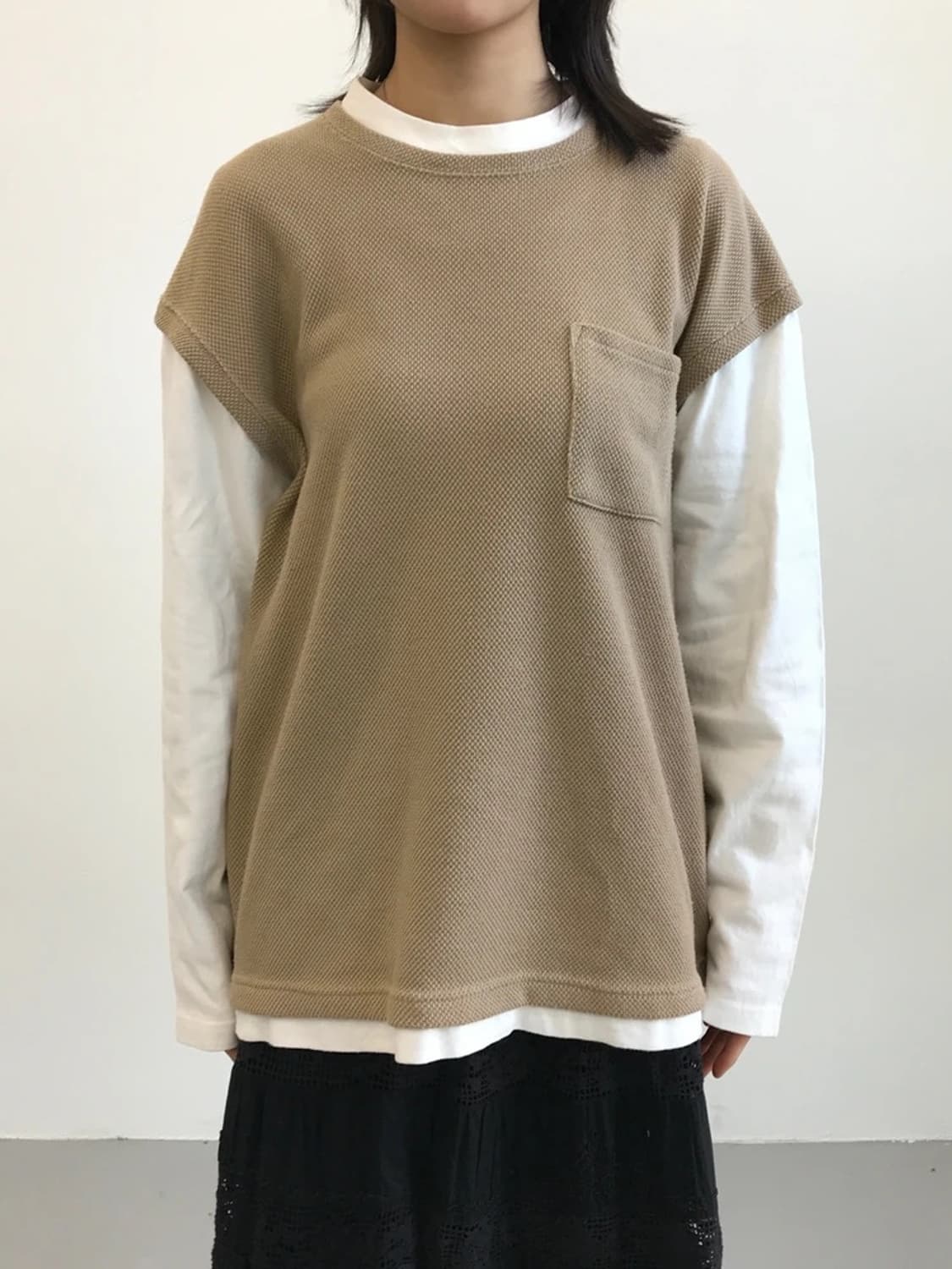 BEAMS Layered Pocket TShirt 상품이미지1