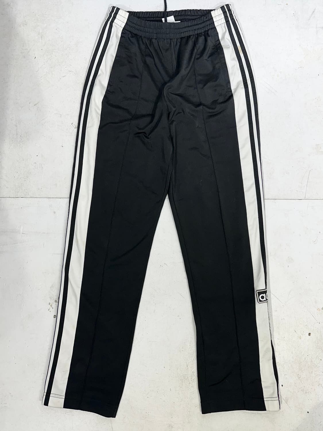 아디다스 블랙 사이드 버튼 스냅 단추 와이드 팬츠 추리닝 트레이닝 팬츠 상품이미지4