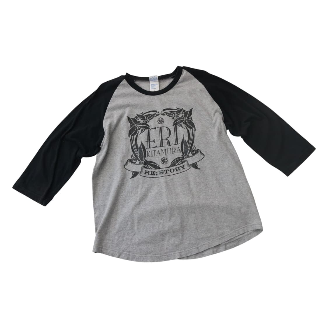 ERI KITAMURA 에리 키타무라 빈티지 래글런 7부 티셔츠 (L) 상품이미지1