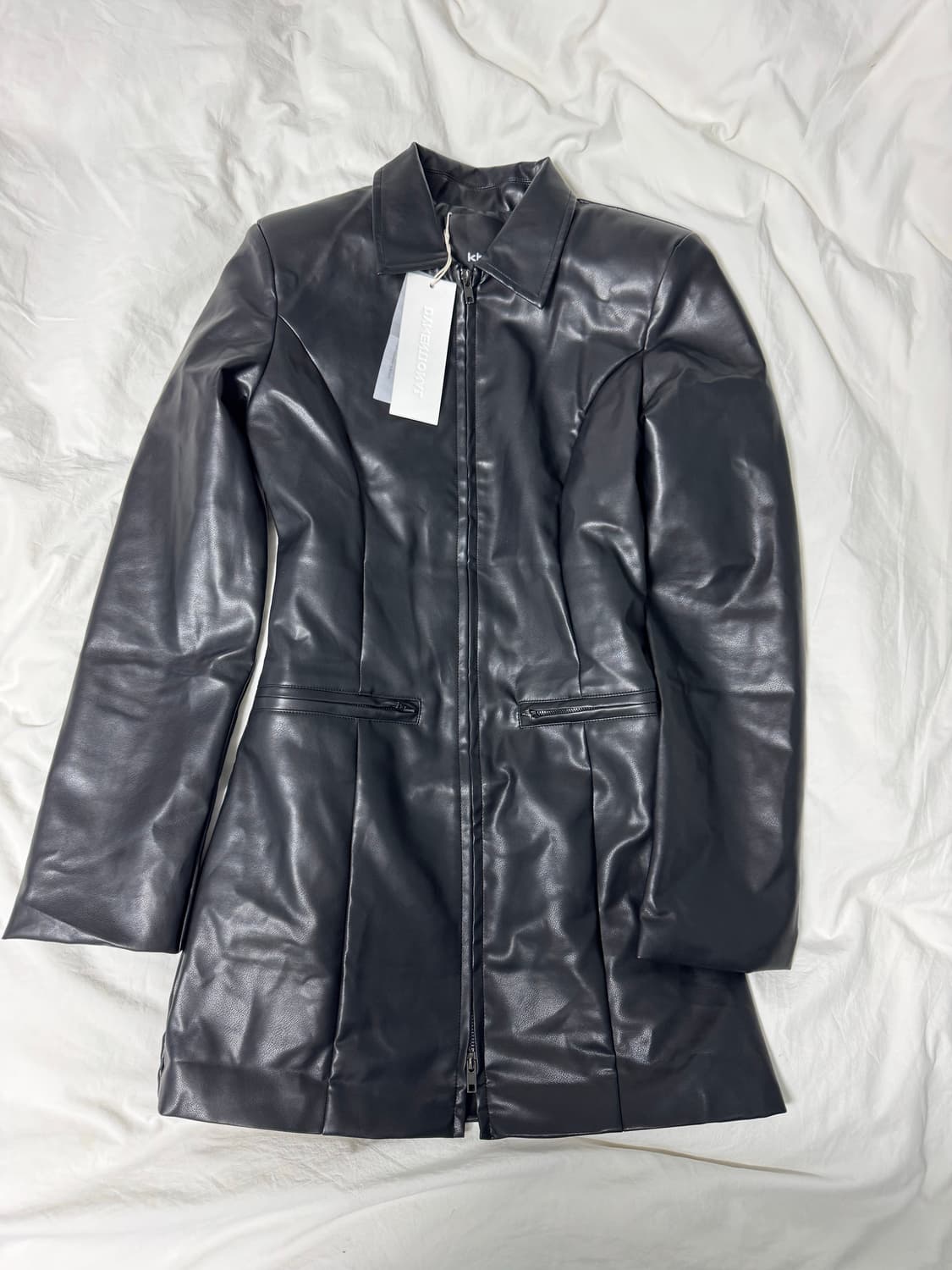 KHY 레더 미니 드레스 상품이미지1