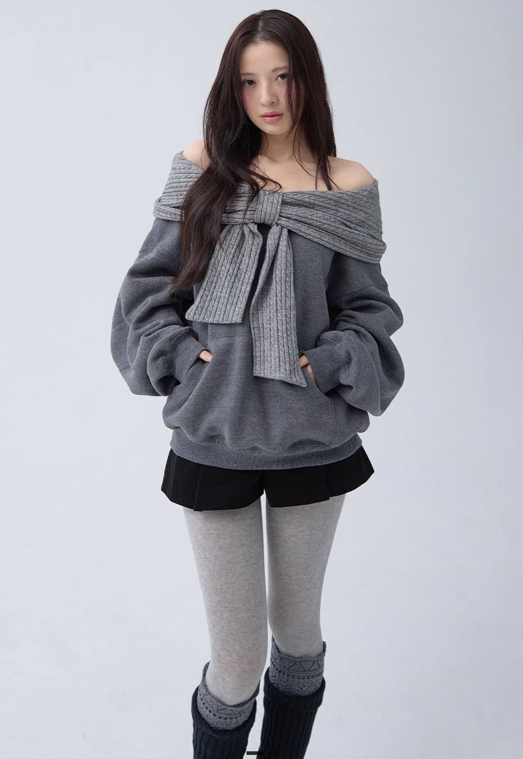 더티스 투웨이 오프숄더 후디 상품이미지1