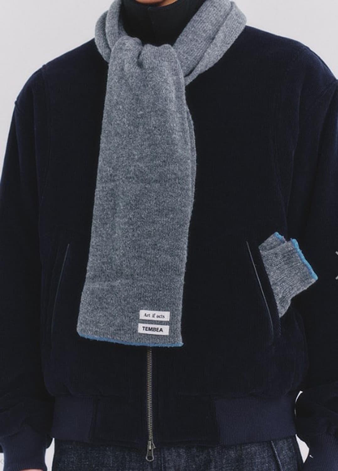 아트이프액츠 템베아 울 머플러 블루 그레이 상품이미지3