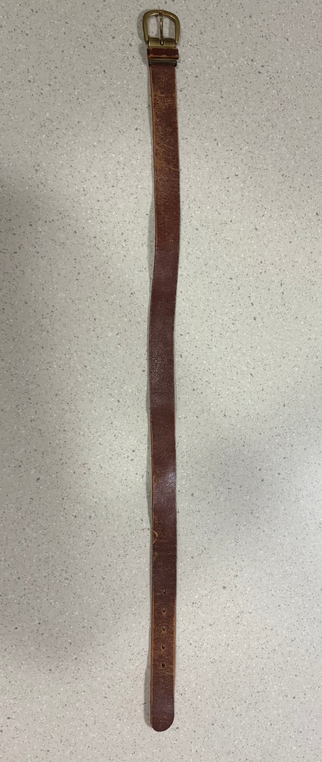 Brown brass single pin belt / 브라운 가죽 벨트 상품이미지3