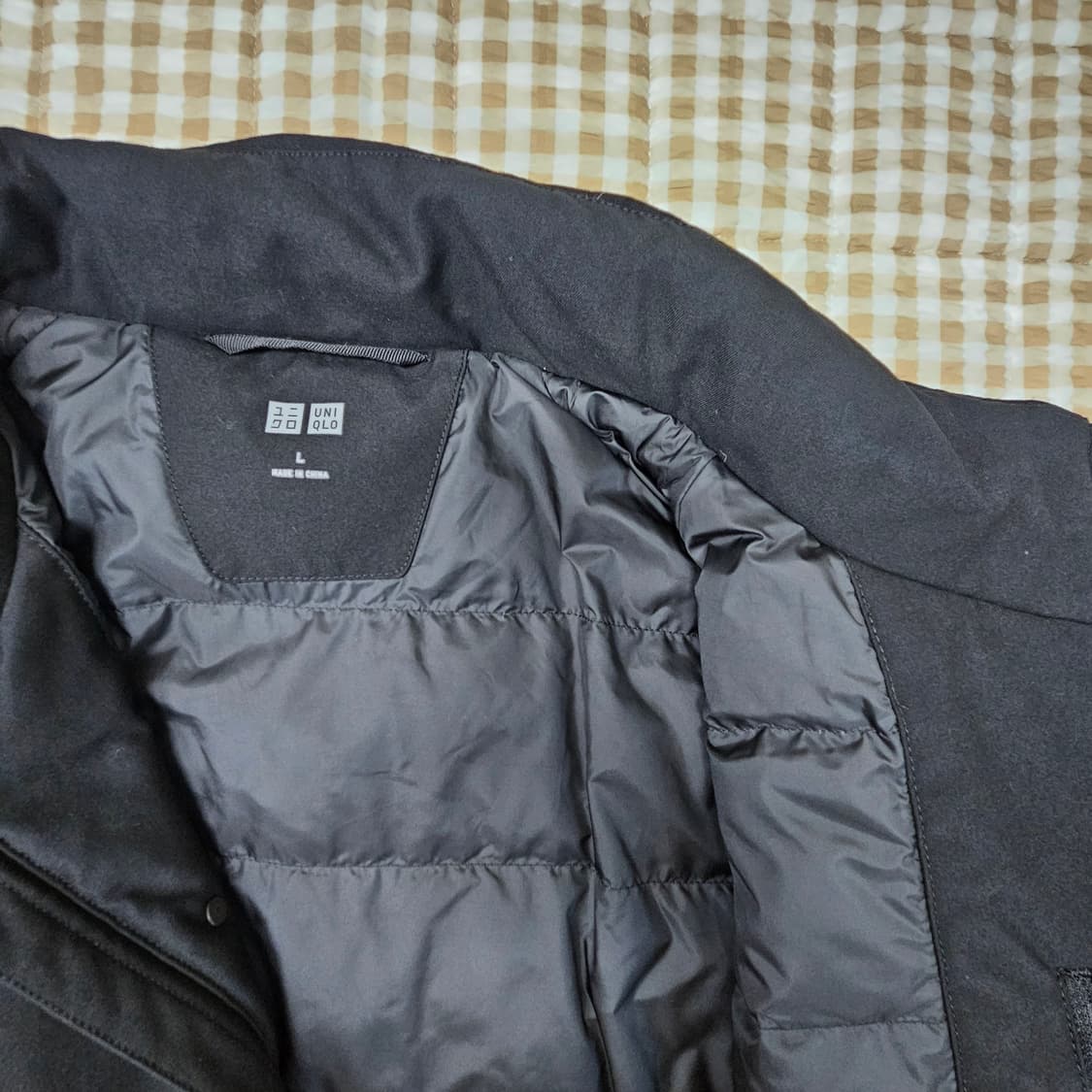 유니클로 오리털 코트형 패딩 남자100 상품이미지8