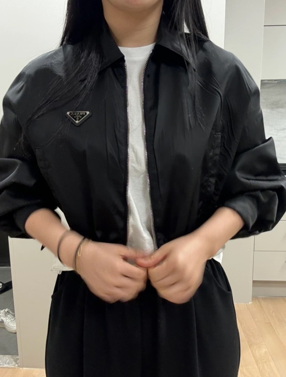 프라다 리나일론 크롭 자켓 38(저는 55반66) 상품이미지1