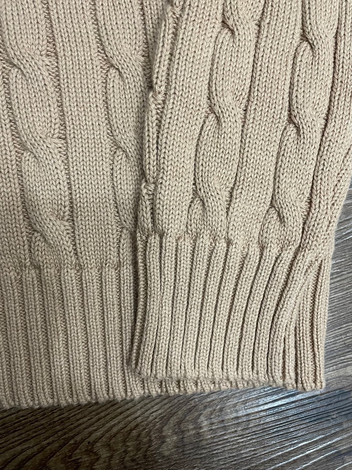 폴로 랄프로렌 화이트포니 베이지 케이블 니트 스웨터 상품이미지5