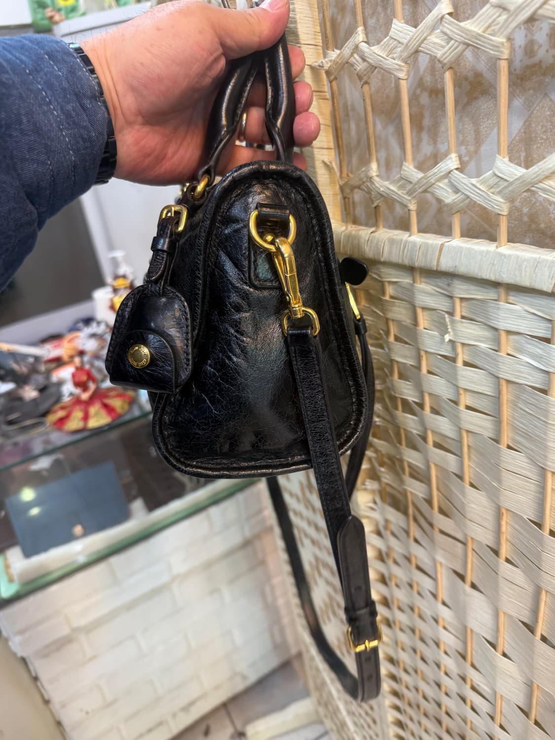 정품 미우미우 비텔로 샤인 미니 모터백 팝니다 상품이미지4