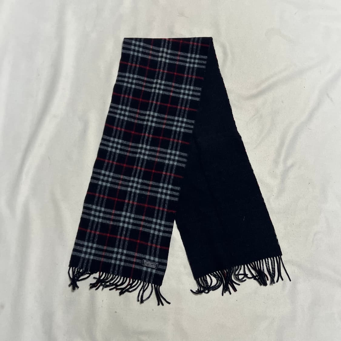 OS 버버리 네이비 노바체크 램스울 머플러 상품이미지3