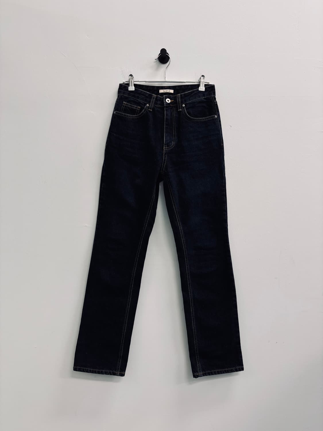 르 에떼(le ete) 클래식 스트레이트 생지 데님 팬츠 인디고 상품이미지1