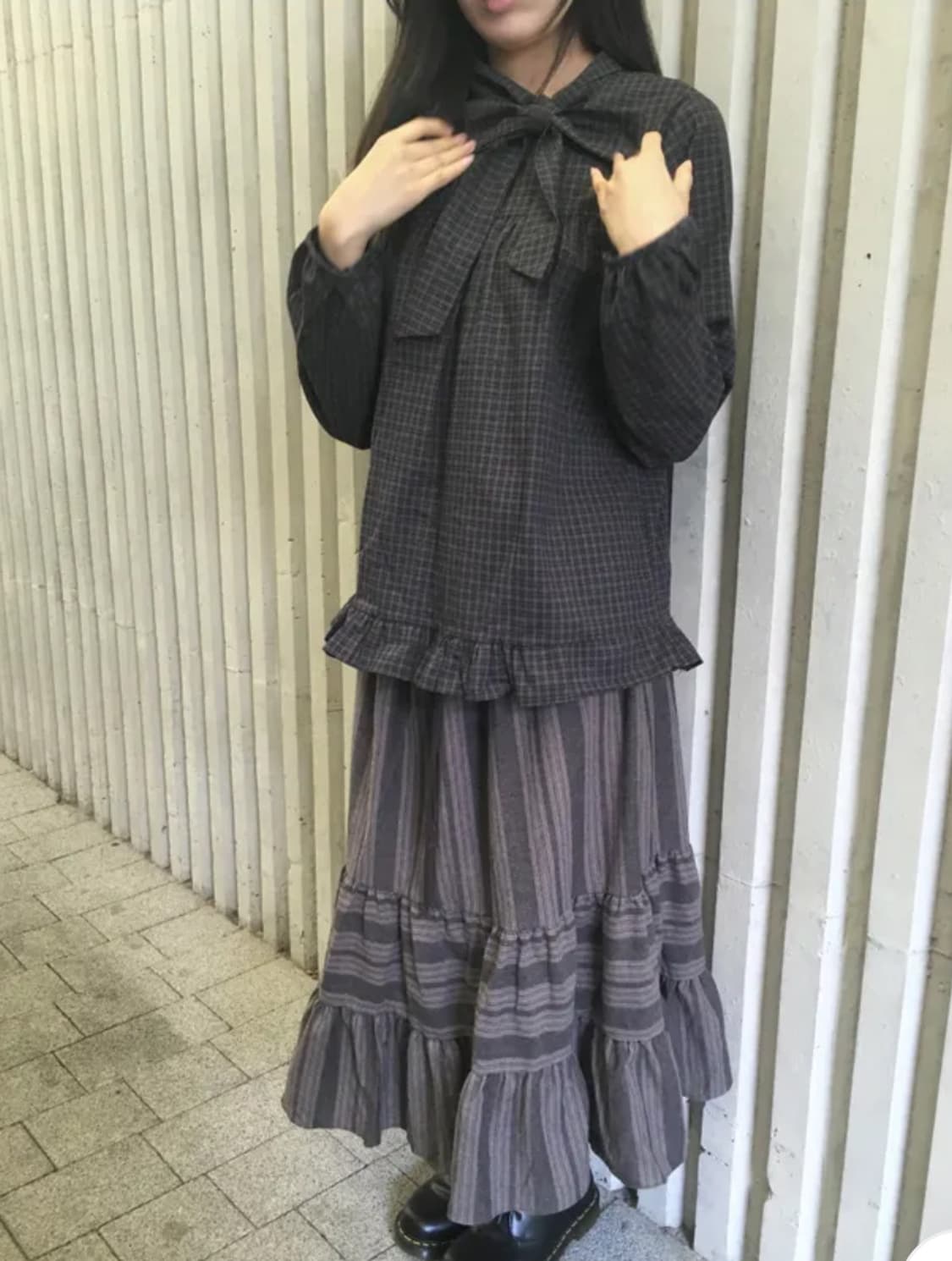 당일배송/코디세트) 유소피에 스커트+프릴블라우스 세트 사와코 일본룩 상품이미지1